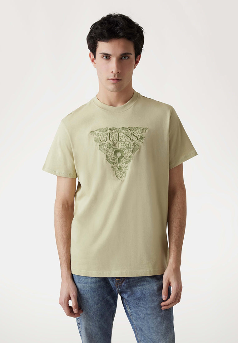 Eco Flower Embroidered Logo Tee